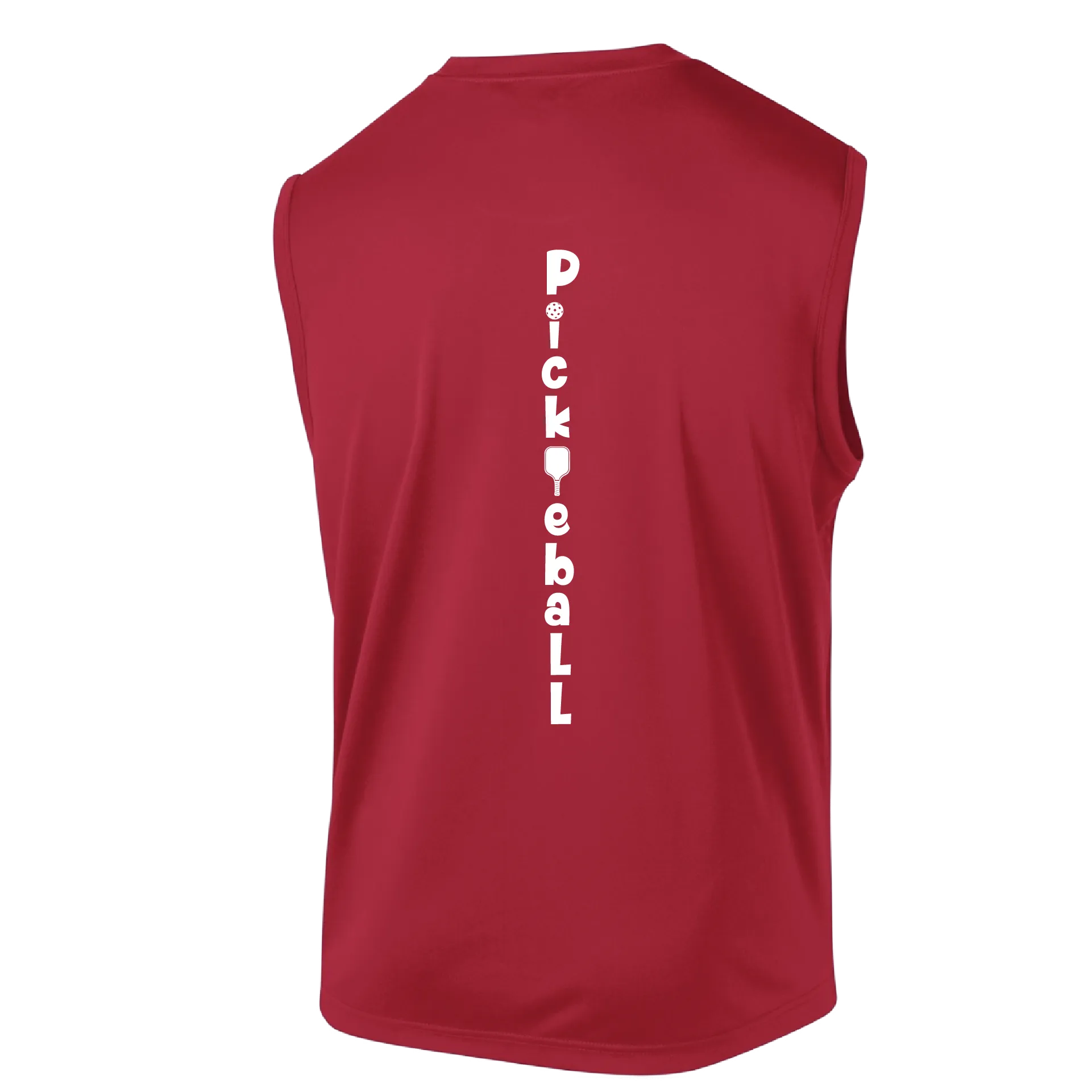 Pickleball (Vertical) Customizable | Men's Sleeveless Athletic Pickleball Shirt | 100% Polyester