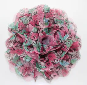 Pink Big Flower Cossage Headpiece