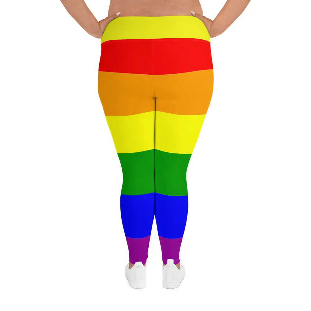 Plus Size Leggings Rainbow