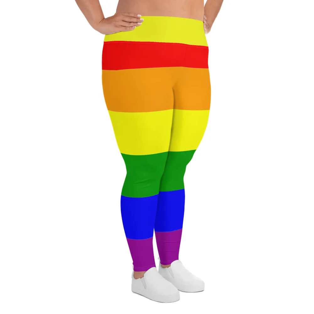 Plus Size Leggings Rainbow