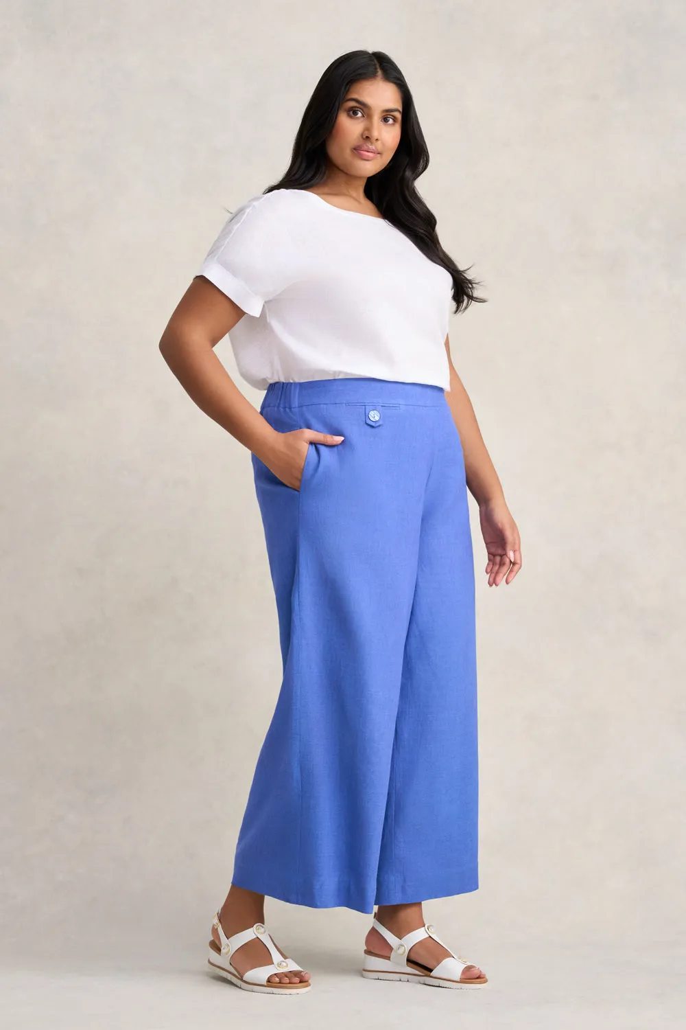 Pocket Detail Wide Leg Pant