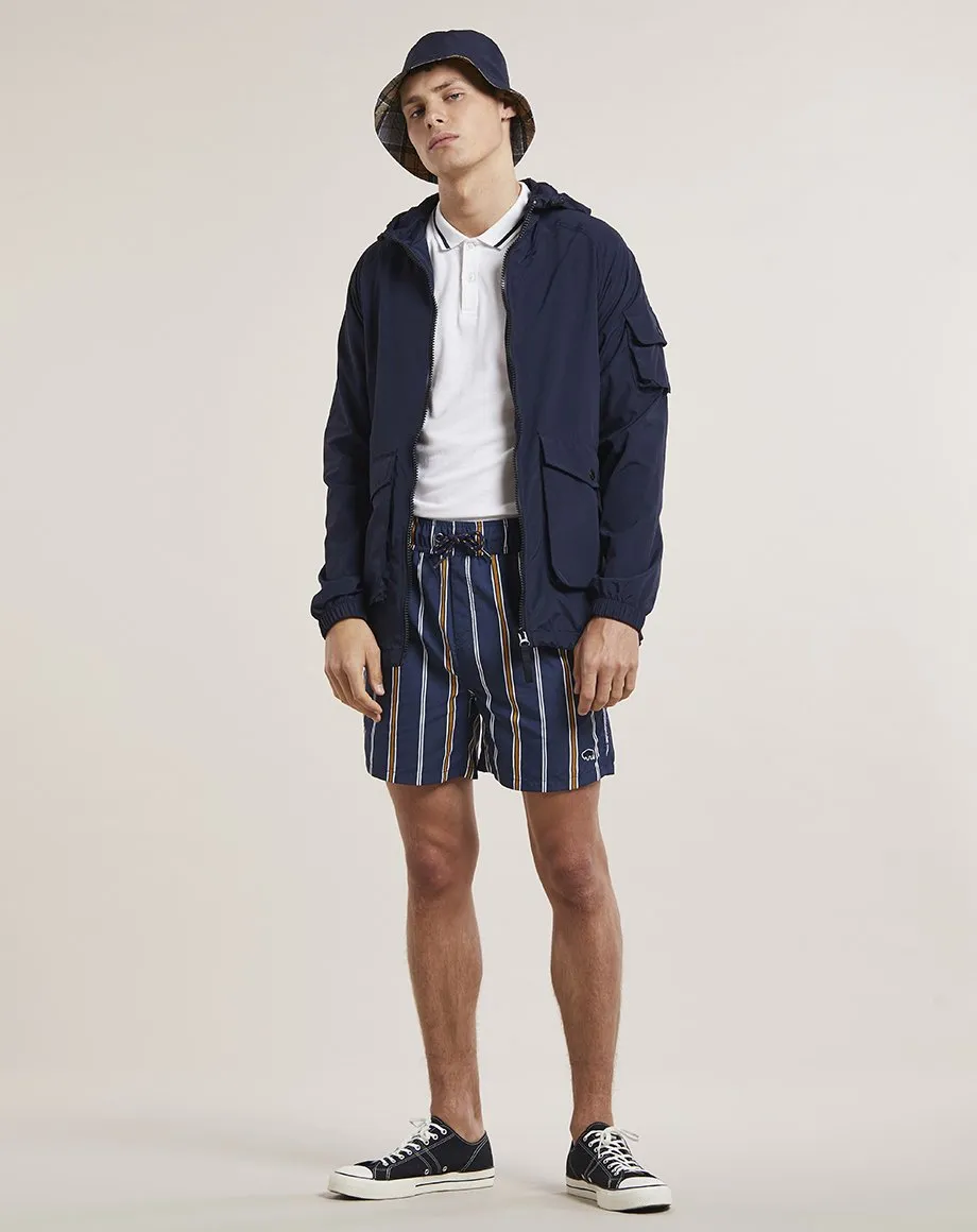 PRETO STRIPED MENS SWIM SHORTS | NAVY