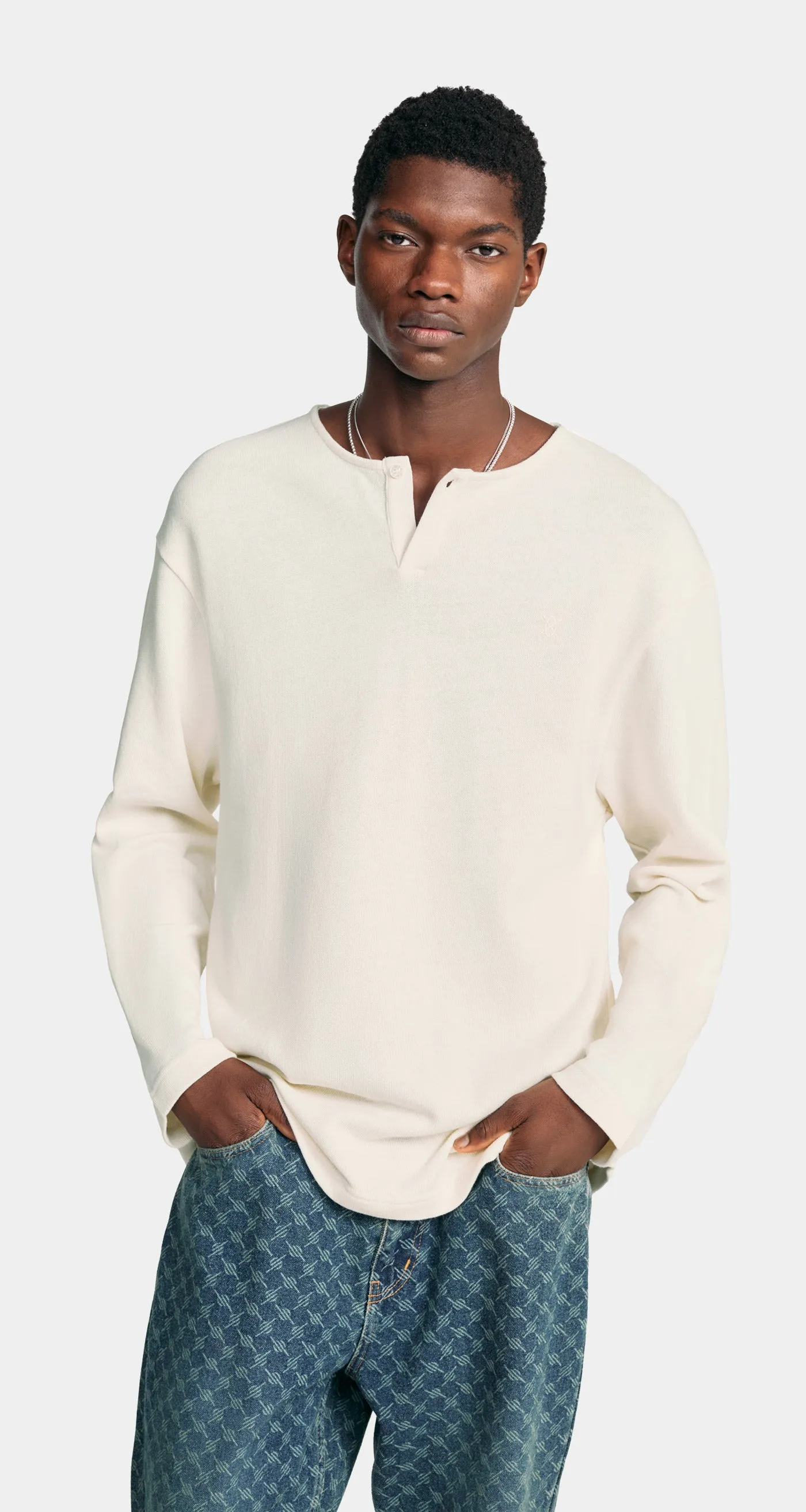 Pristine White Knit Longsleeve