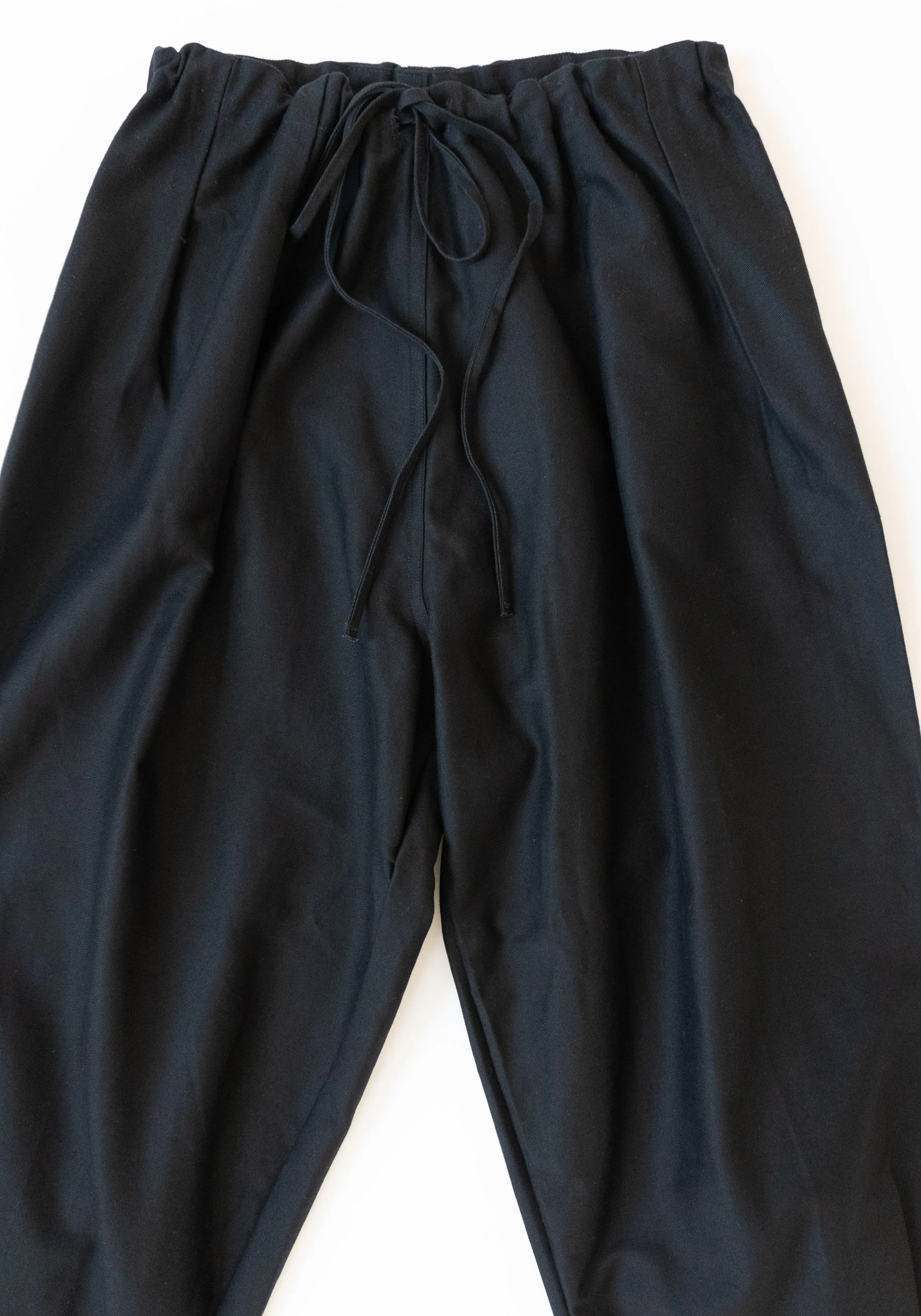 Puffy Pleated Pants in Black