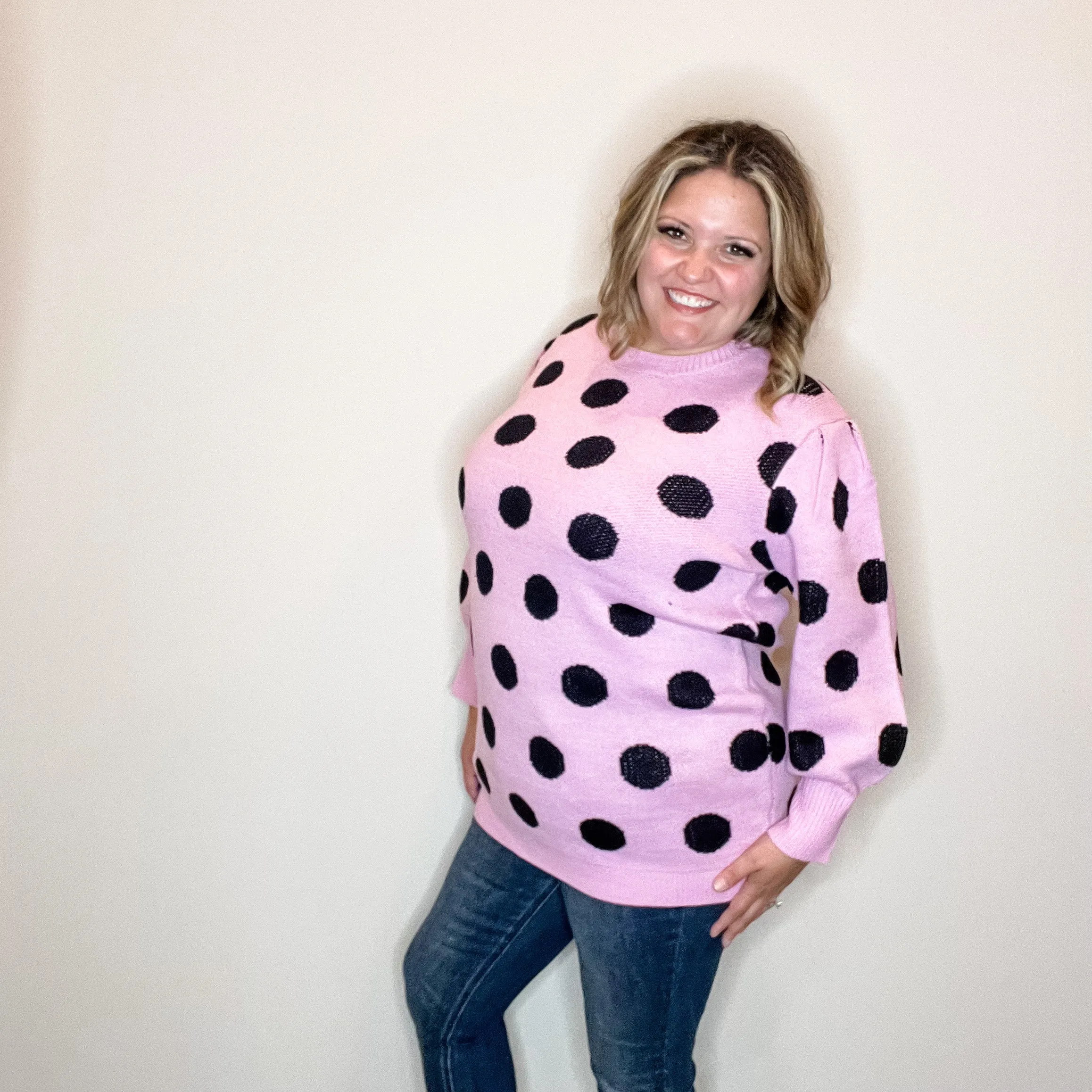 "I Say Yes" Polka Dot Sweater