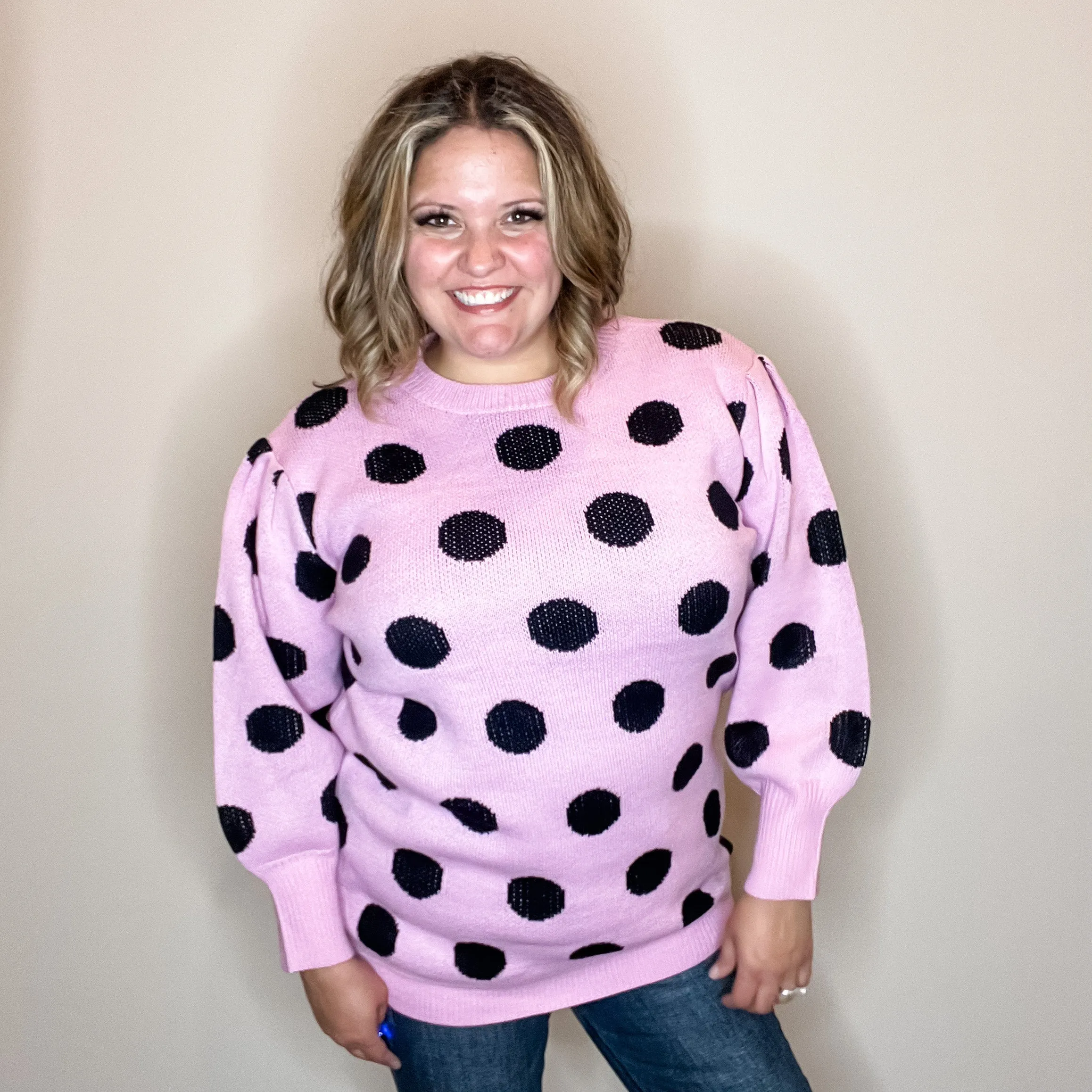 "I Say Yes" Polka Dot Sweater