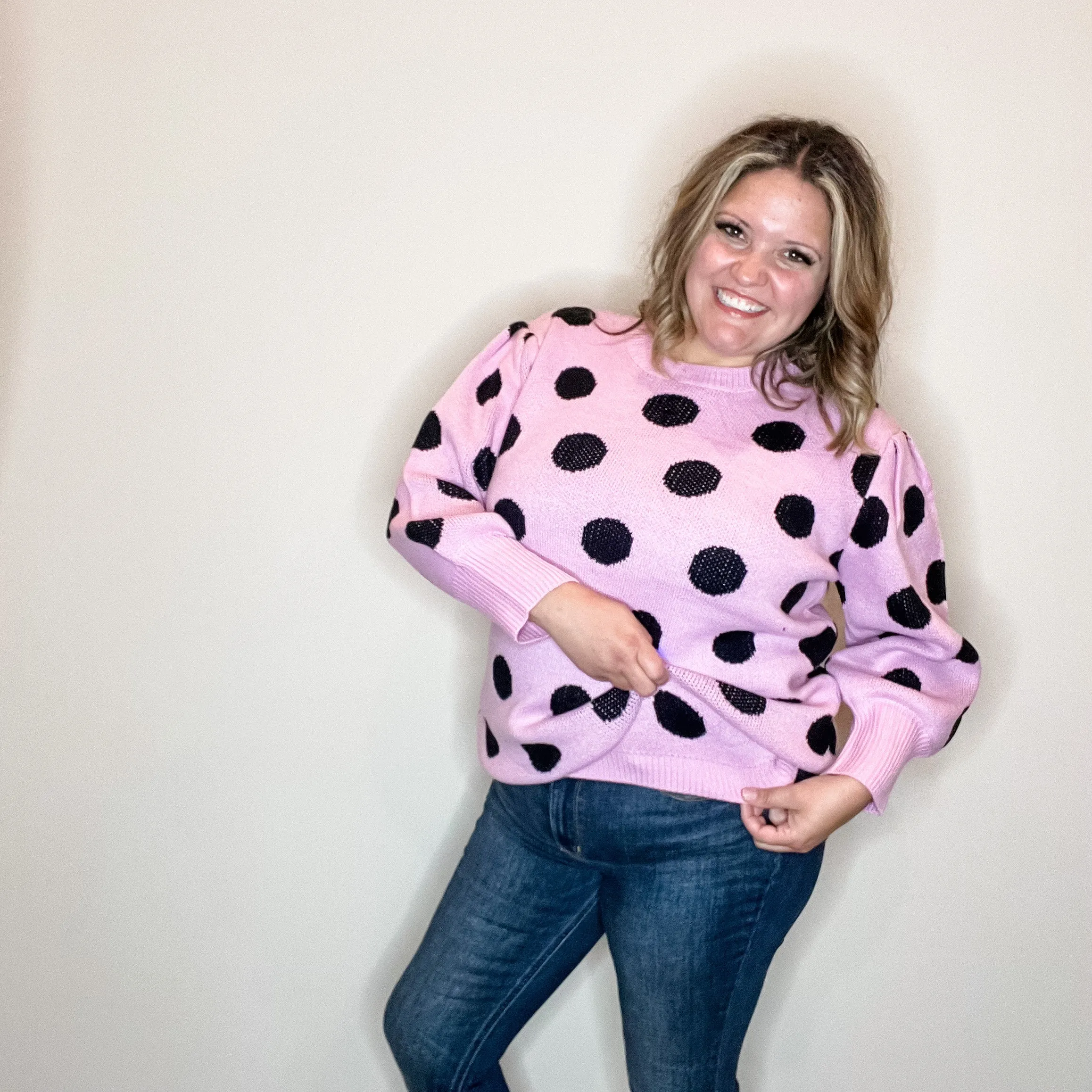 "I Say Yes" Polka Dot Sweater