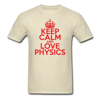 "Keep Calm and Love Physics" (red) - Men's T-Shirt