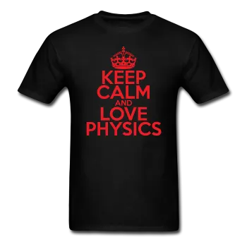 "Keep Calm and Love Physics" (red) - Men's T-Shirt