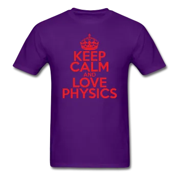 "Keep Calm and Love Physics" (red) - Men's T-Shirt