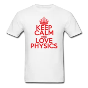 "Keep Calm and Love Physics" (red) - Men's T-Shirt