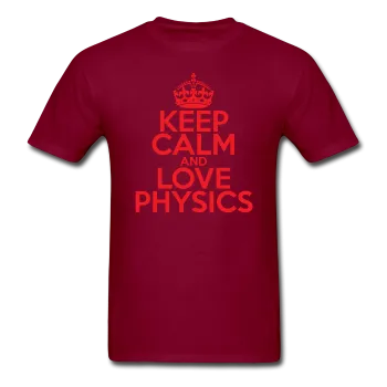 "Keep Calm and Love Physics" (red) - Men's T-Shirt