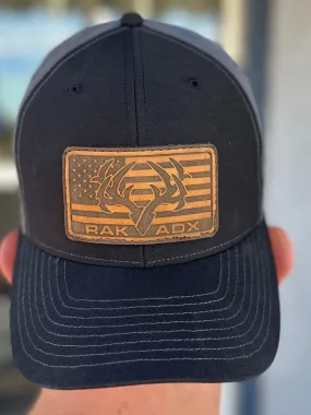 RakBuck Leather Flag Trucker Hat