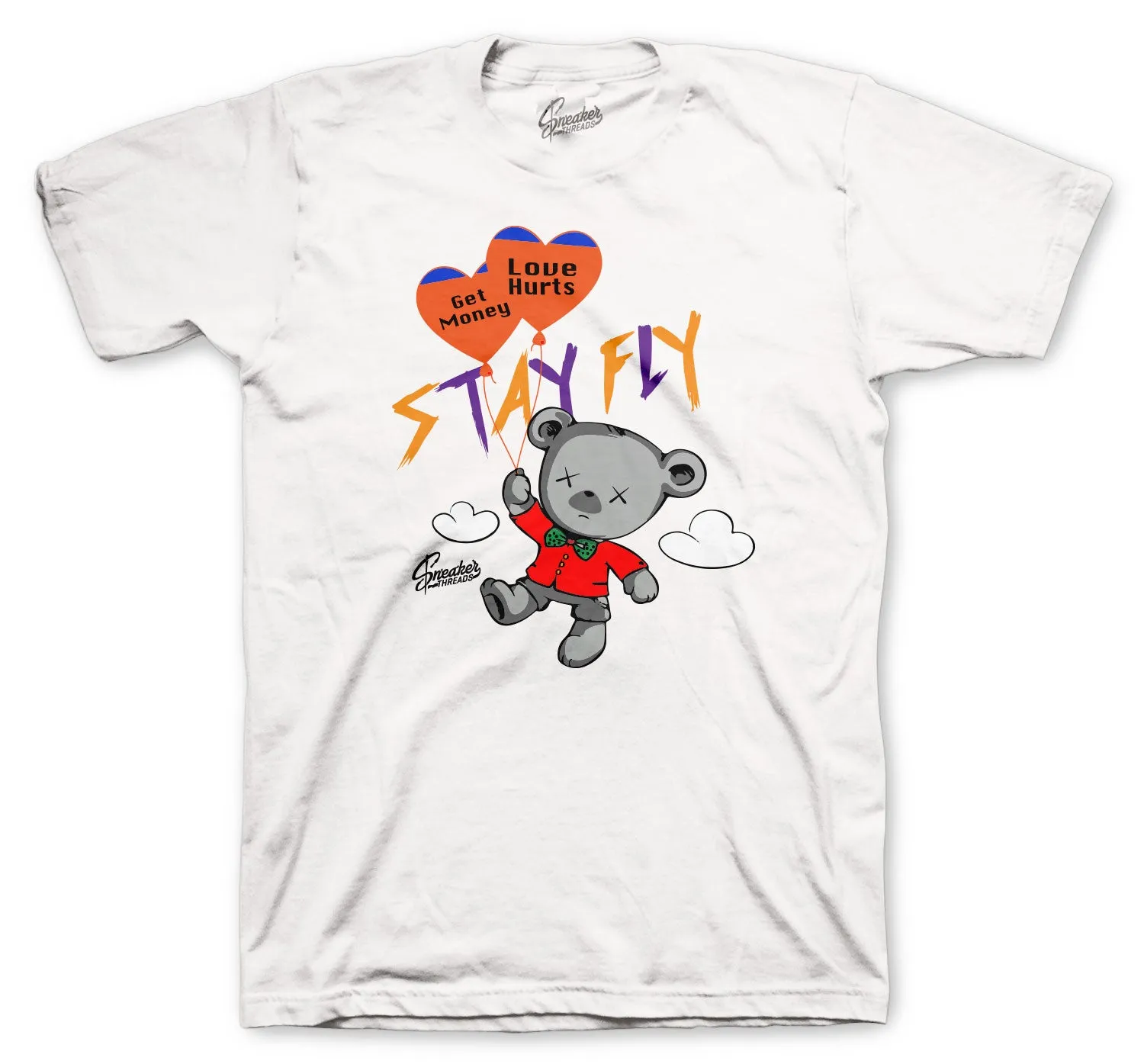 Retro 2 Multi Shirt - Money Over Love - White