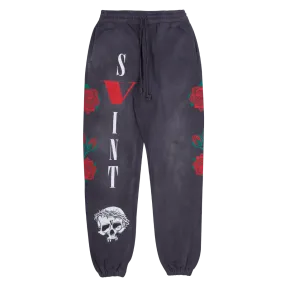 Saint Michael x Vlone Roses Sweatpants Aged Black