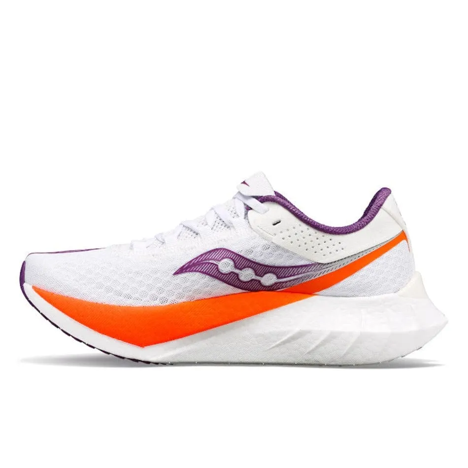 Saucony Endorphin Pro 4 Women's Running Shoes SS24 White / Violet