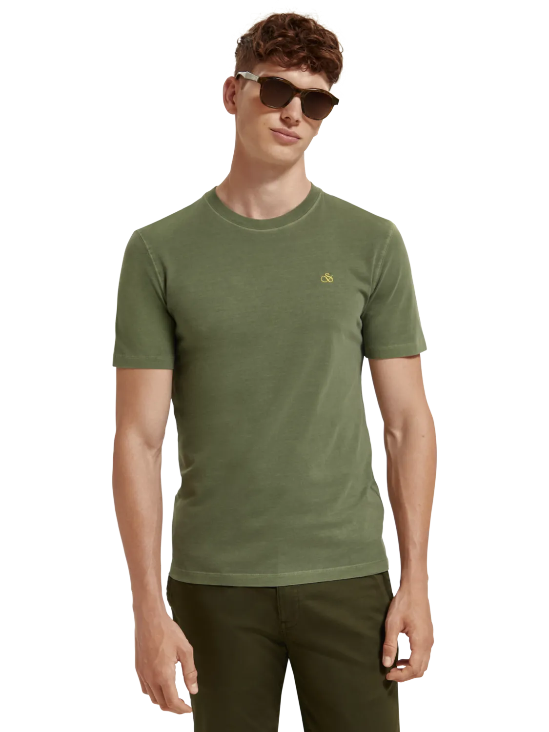 Scotch & Soda - Logo T-Shirt - Twilight or Field Green