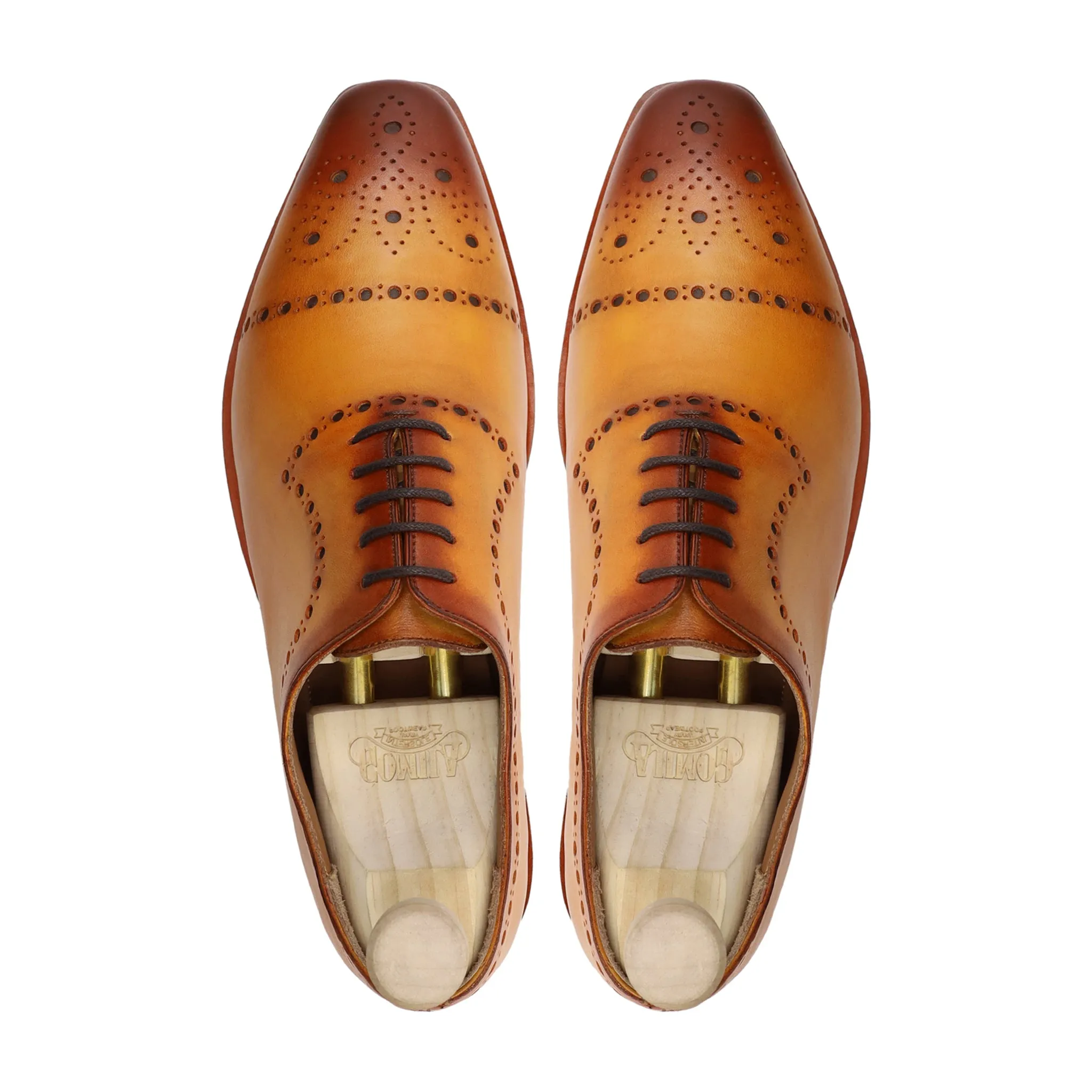 Shoal Gy - Men's Tan Calf Leather Wholecut Shoe