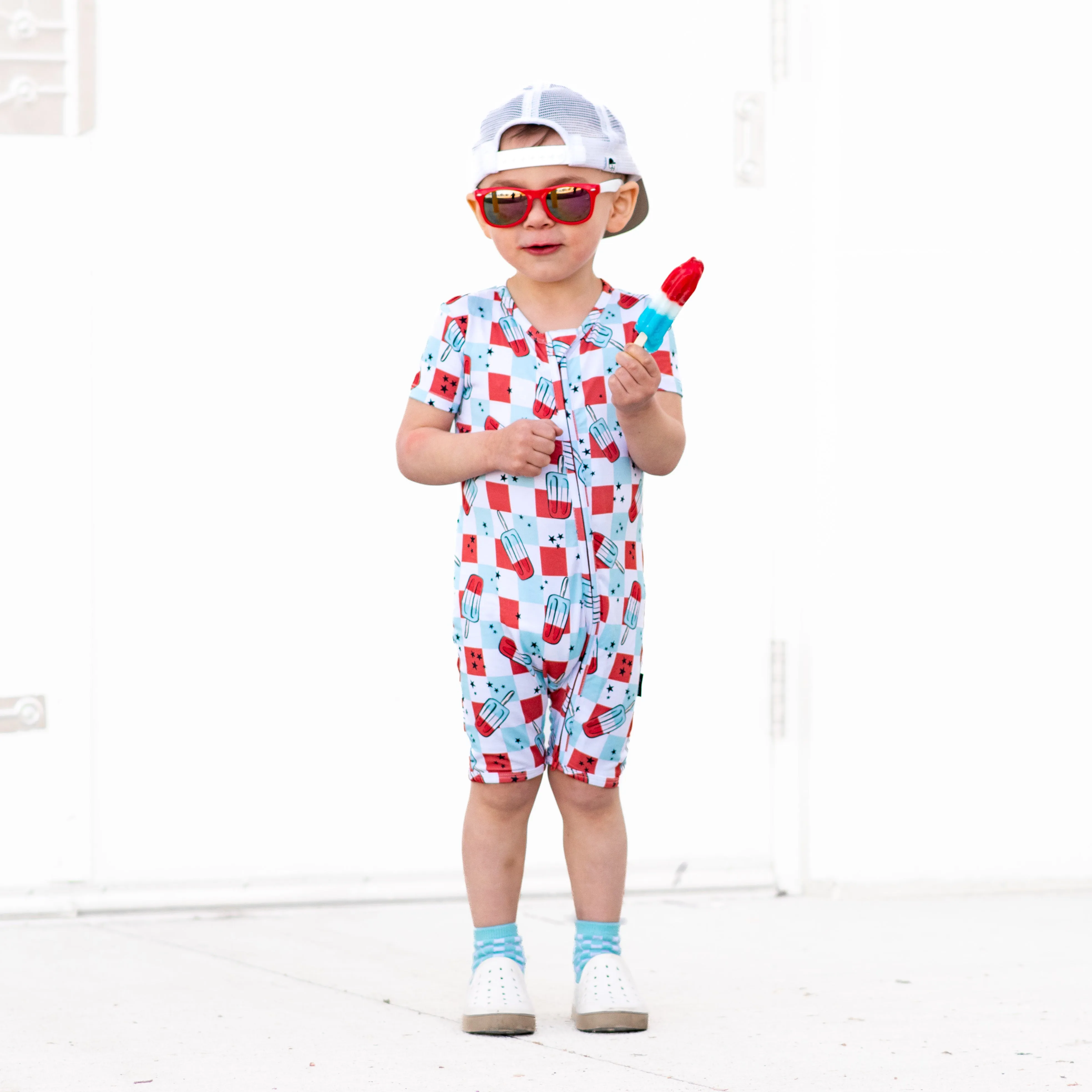 SHORTIE ZIP ROMPER - Bomb Pops