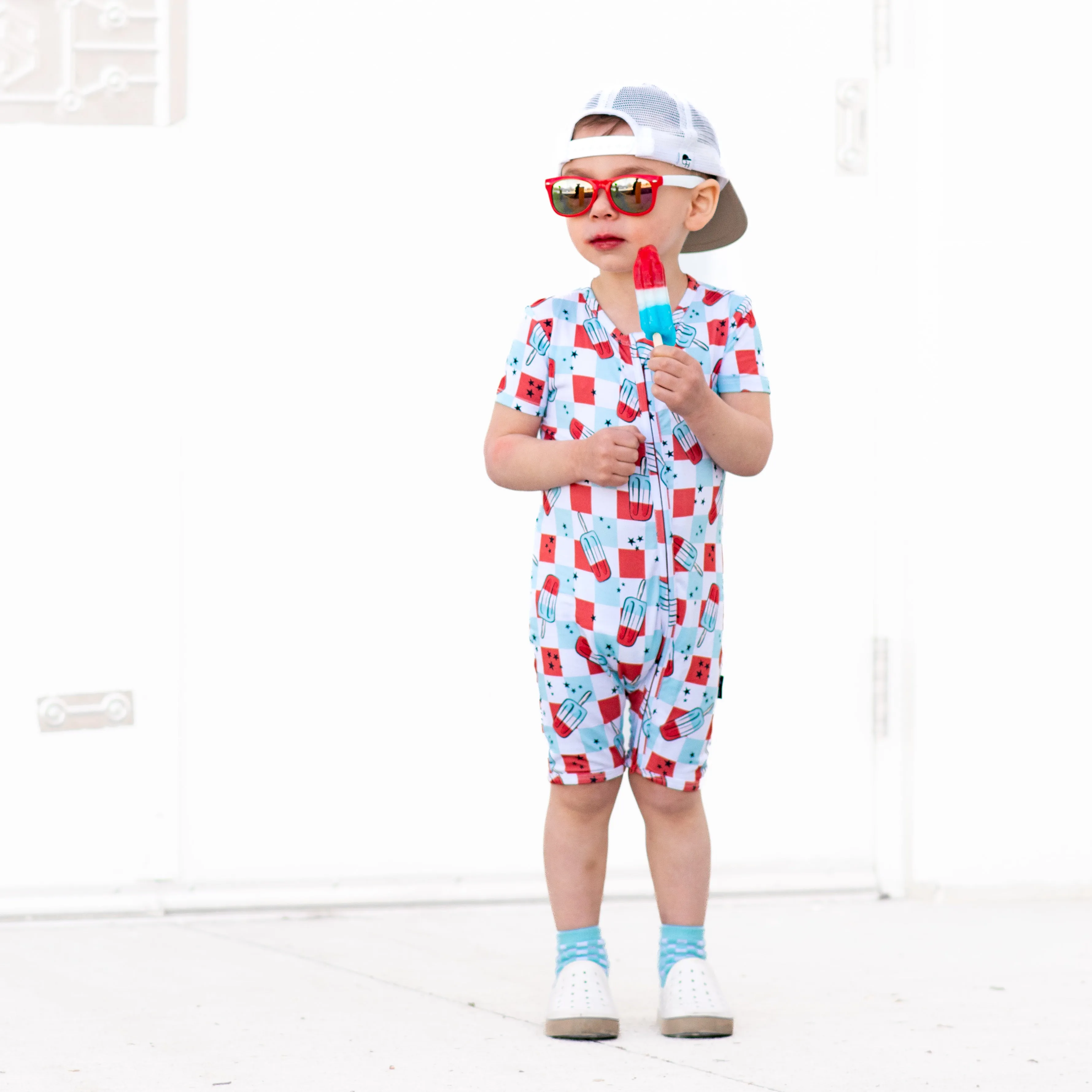 SHORTIE ZIP ROMPER - Bomb Pops