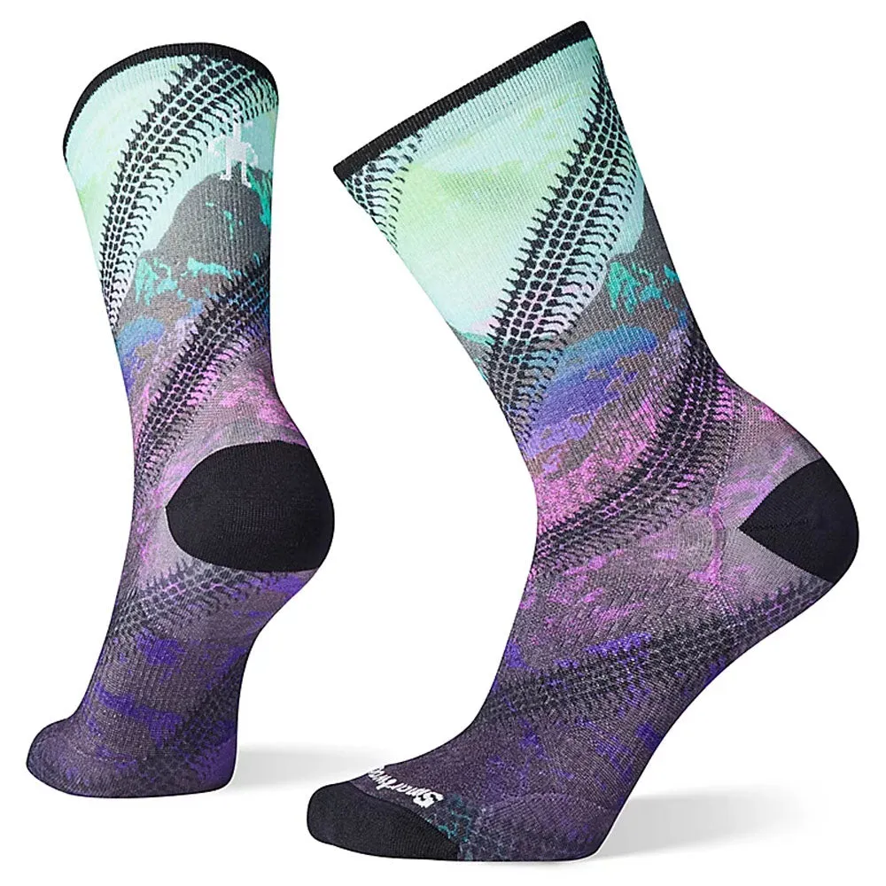 Smartwool Cycle Zero Cush Mountain Print Crew Sock Womens