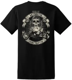 Sons of Arthritis Trike Chapter Black Pocket Short Sleeve 100% Cotton Biker T-shirt