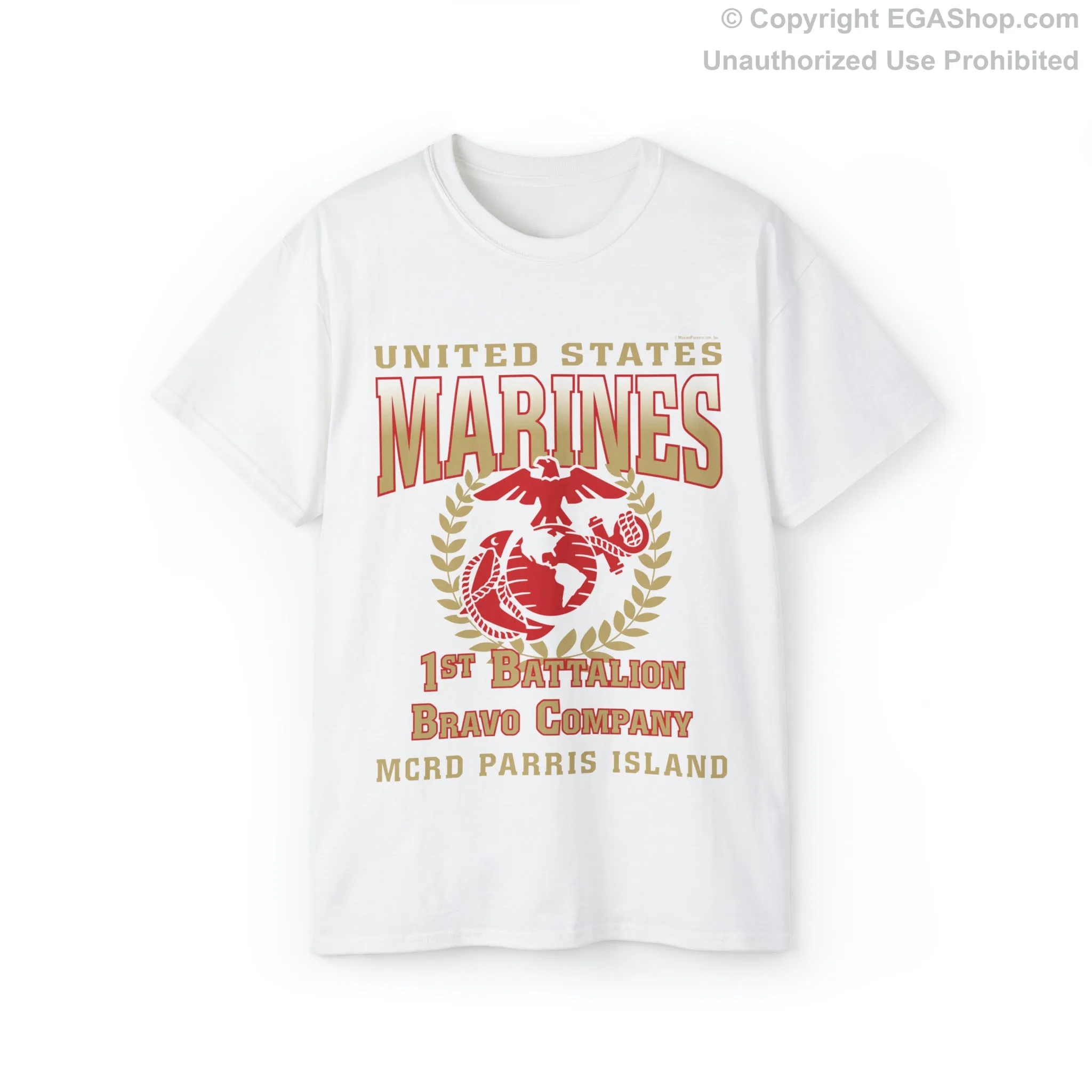 T-Shirt: Bravo Co. MCRD Parris Island (EGA, Blank Back)