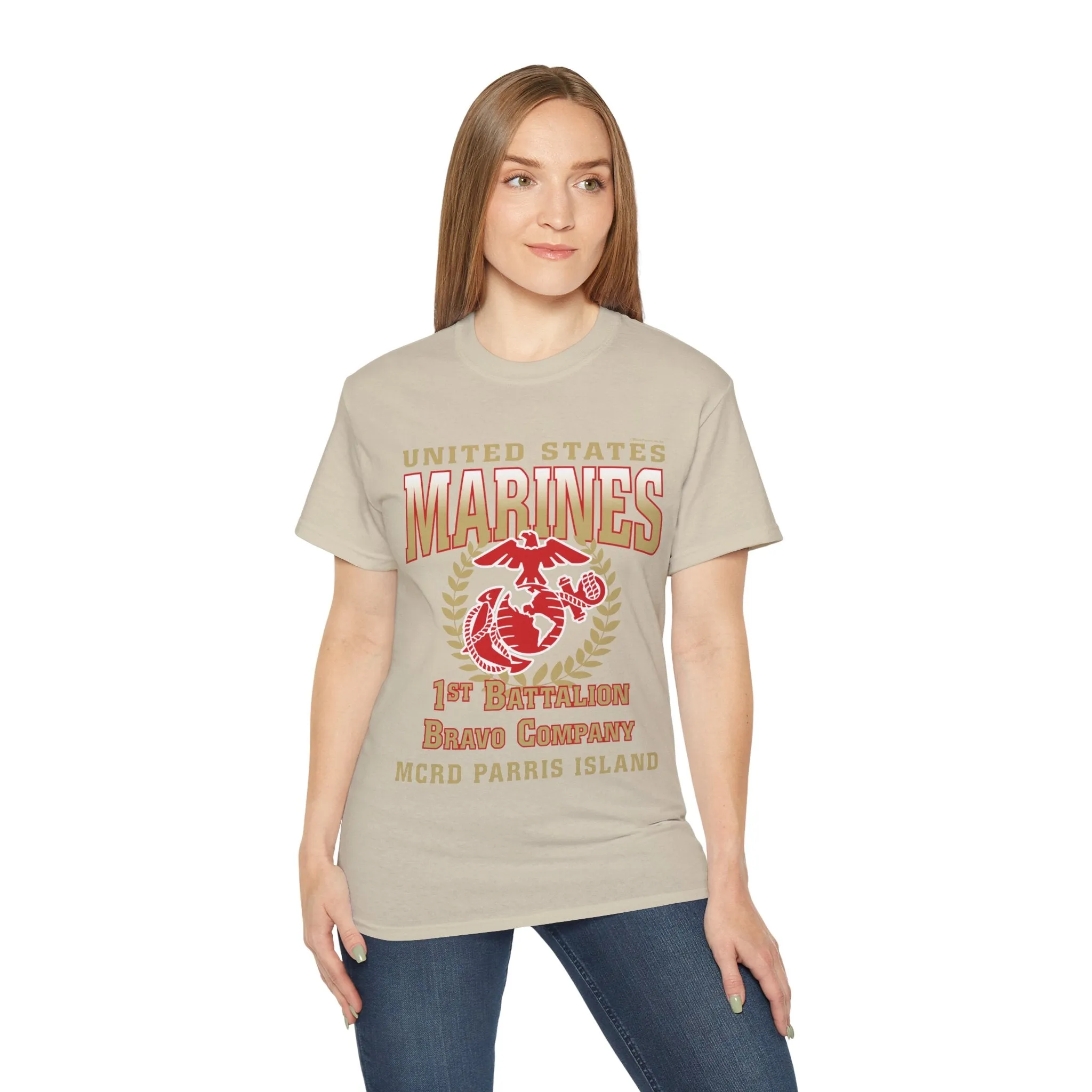 T-Shirt: Bravo Co. MCRD Parris Island (EGA, Blank Back)