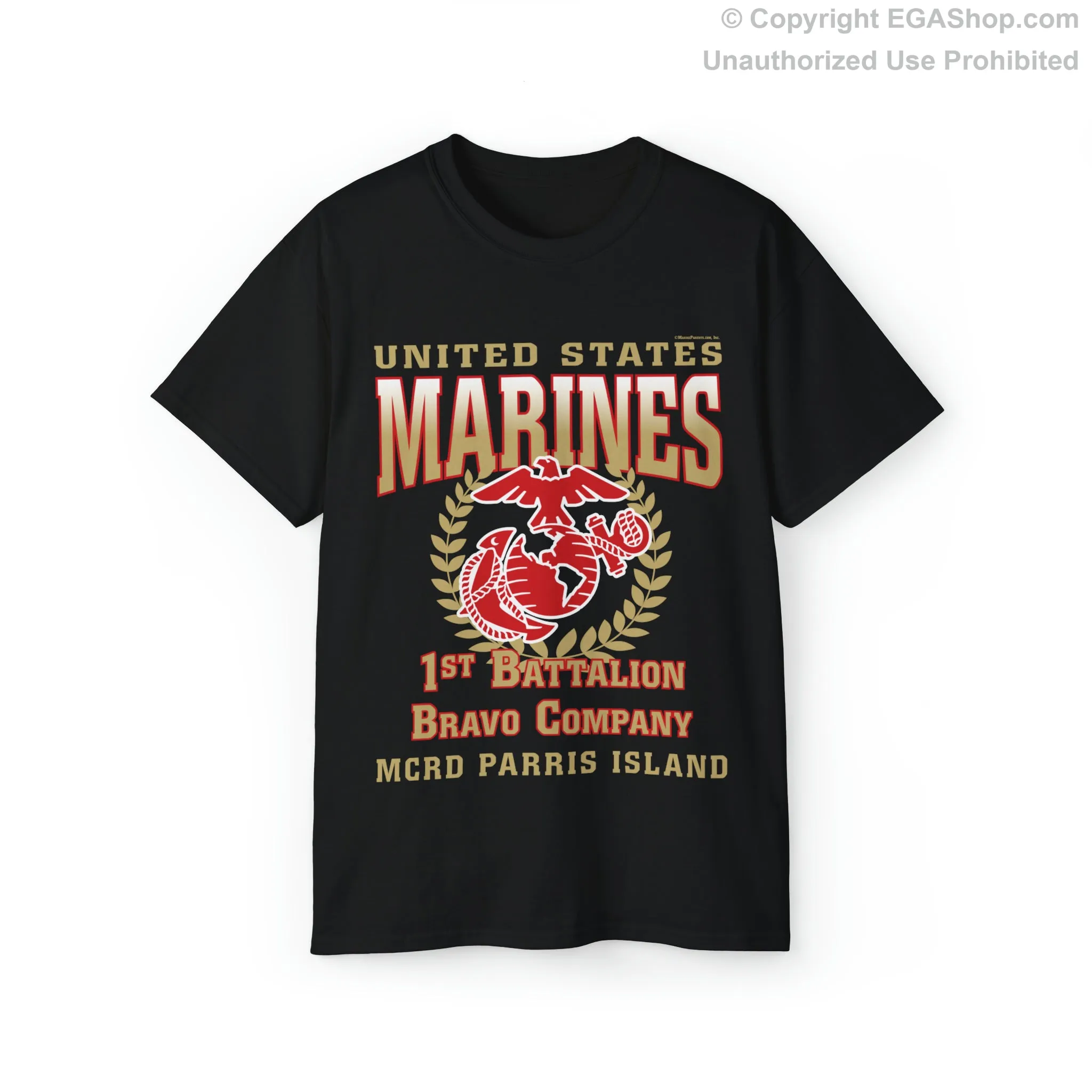 T-Shirt: Bravo Co. MCRD Parris Island (EGA, Blank Back)