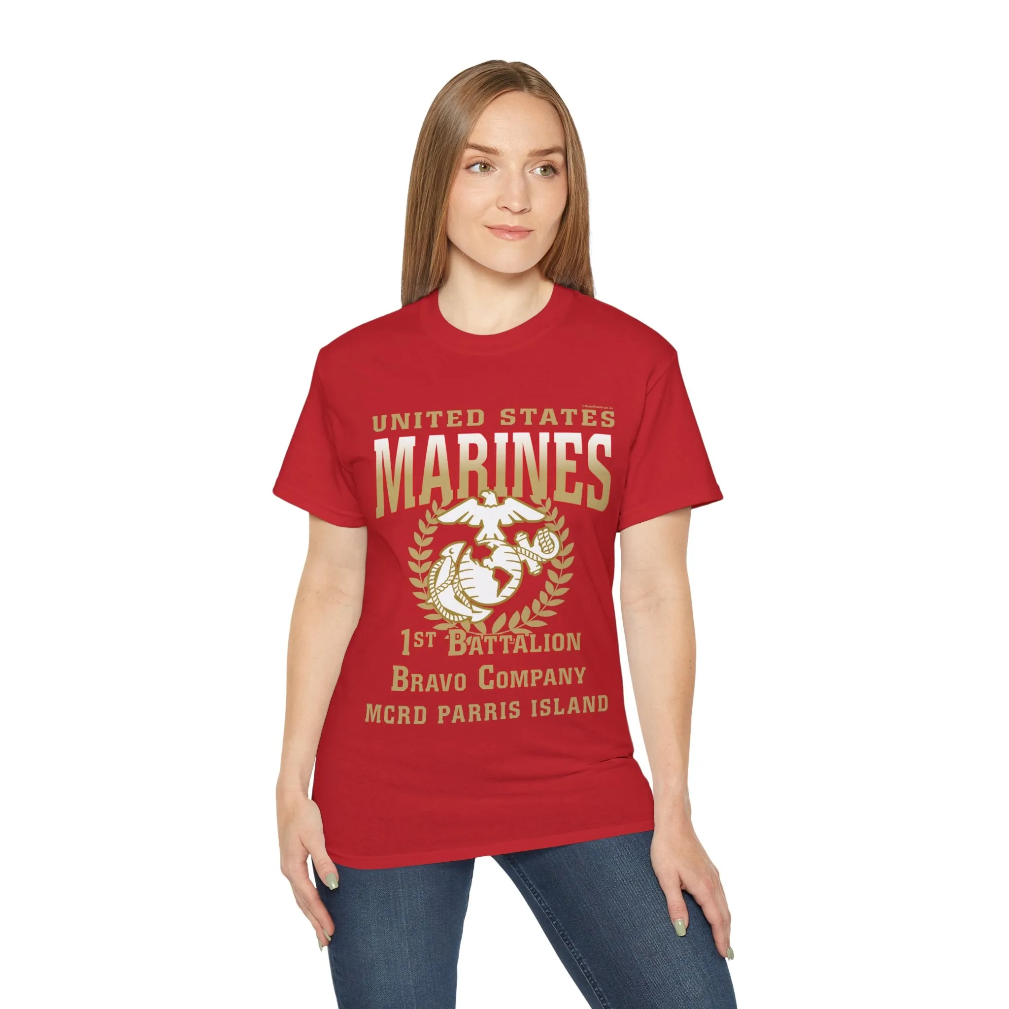 T-Shirt: Bravo Co. MCRD Parris Island (EGA, Blank Back)