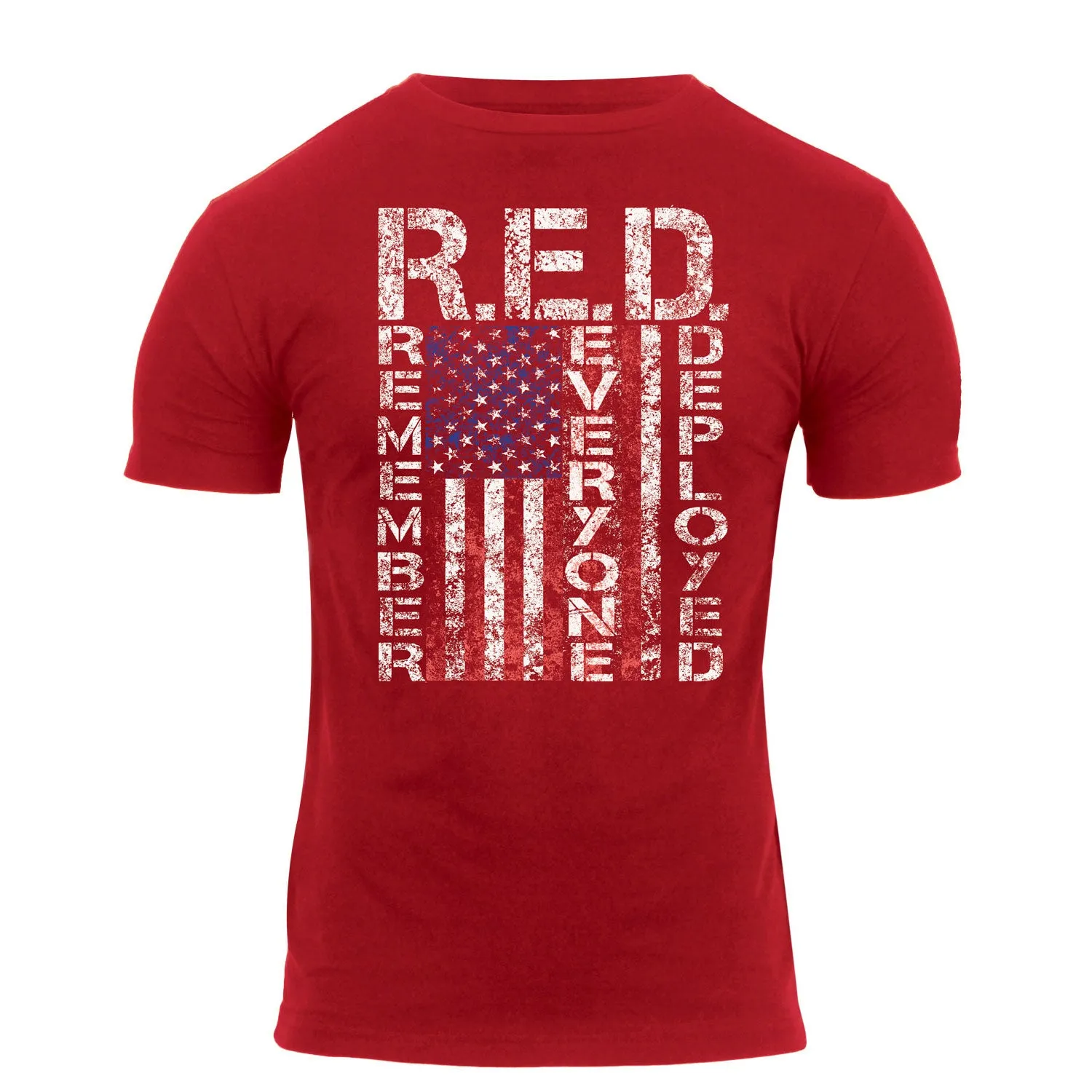 T-Shirt: R.E.D. (Remember Everyone Deployed) Athletic Fit