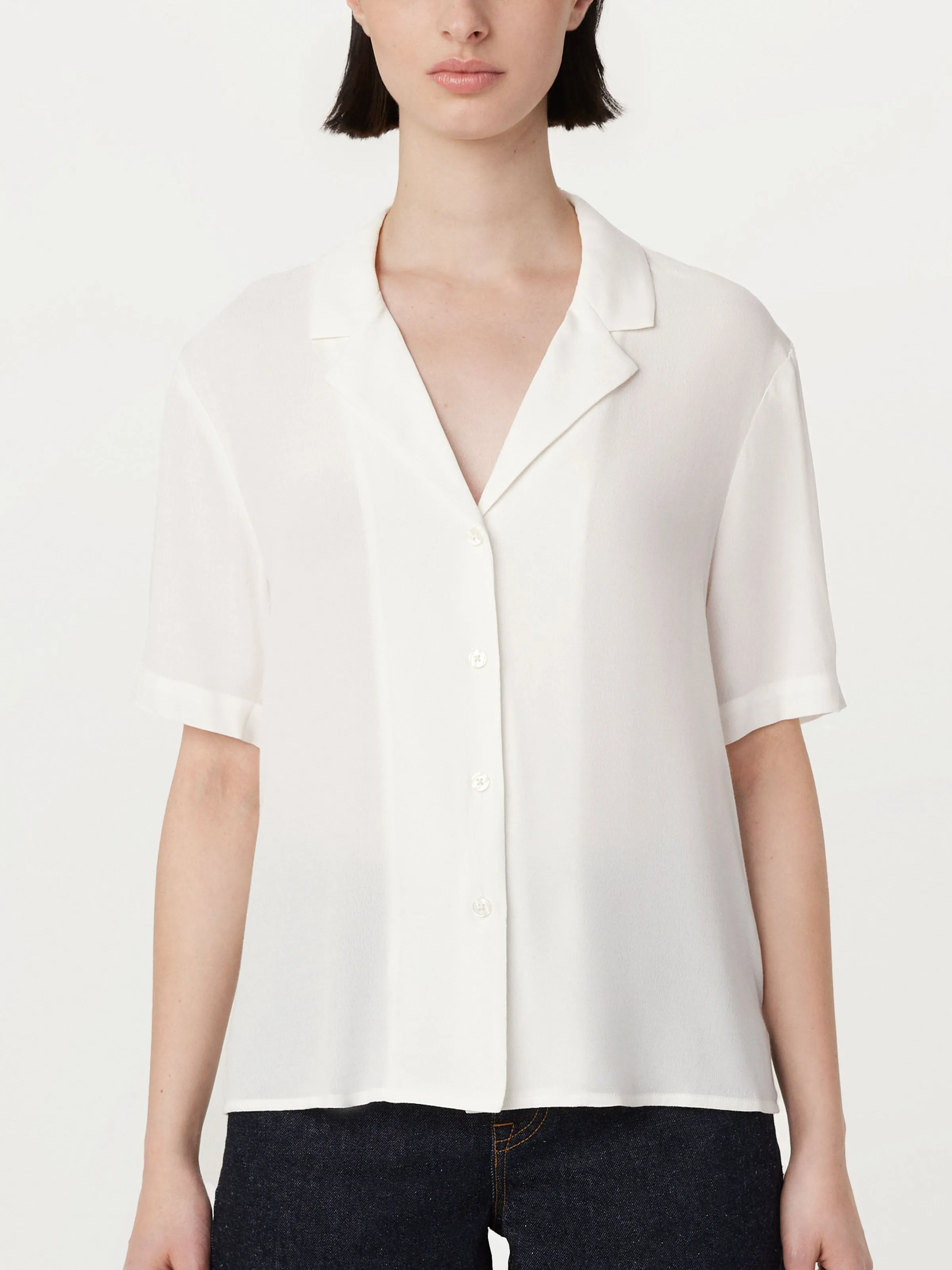 The Camp Collar Blouse in White