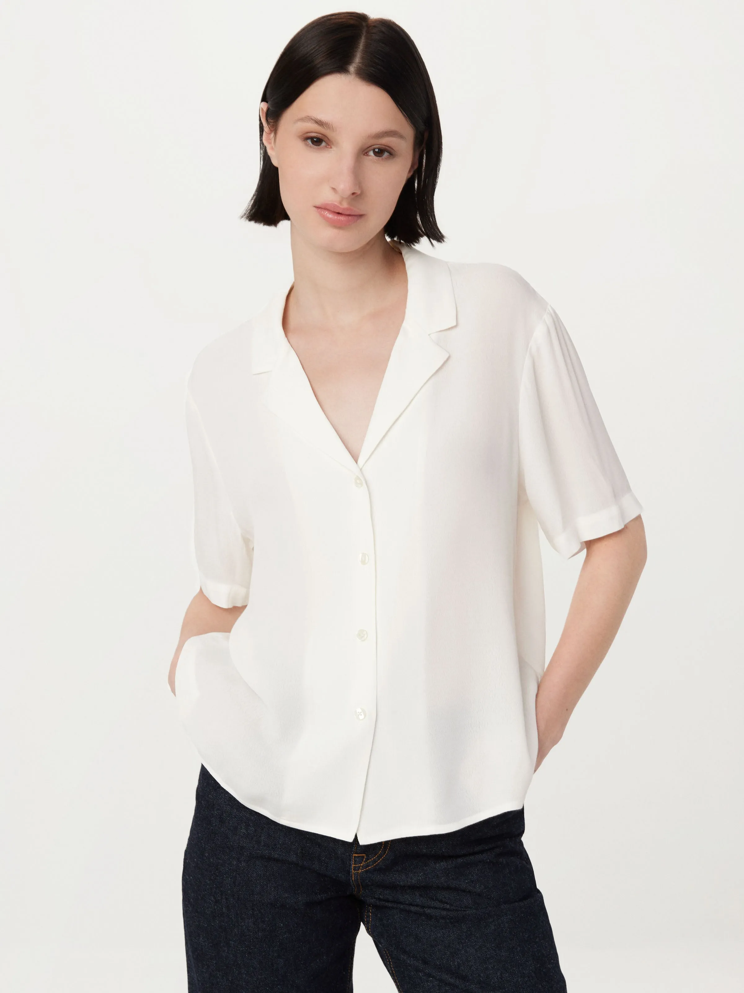 The Camp Collar Blouse in White