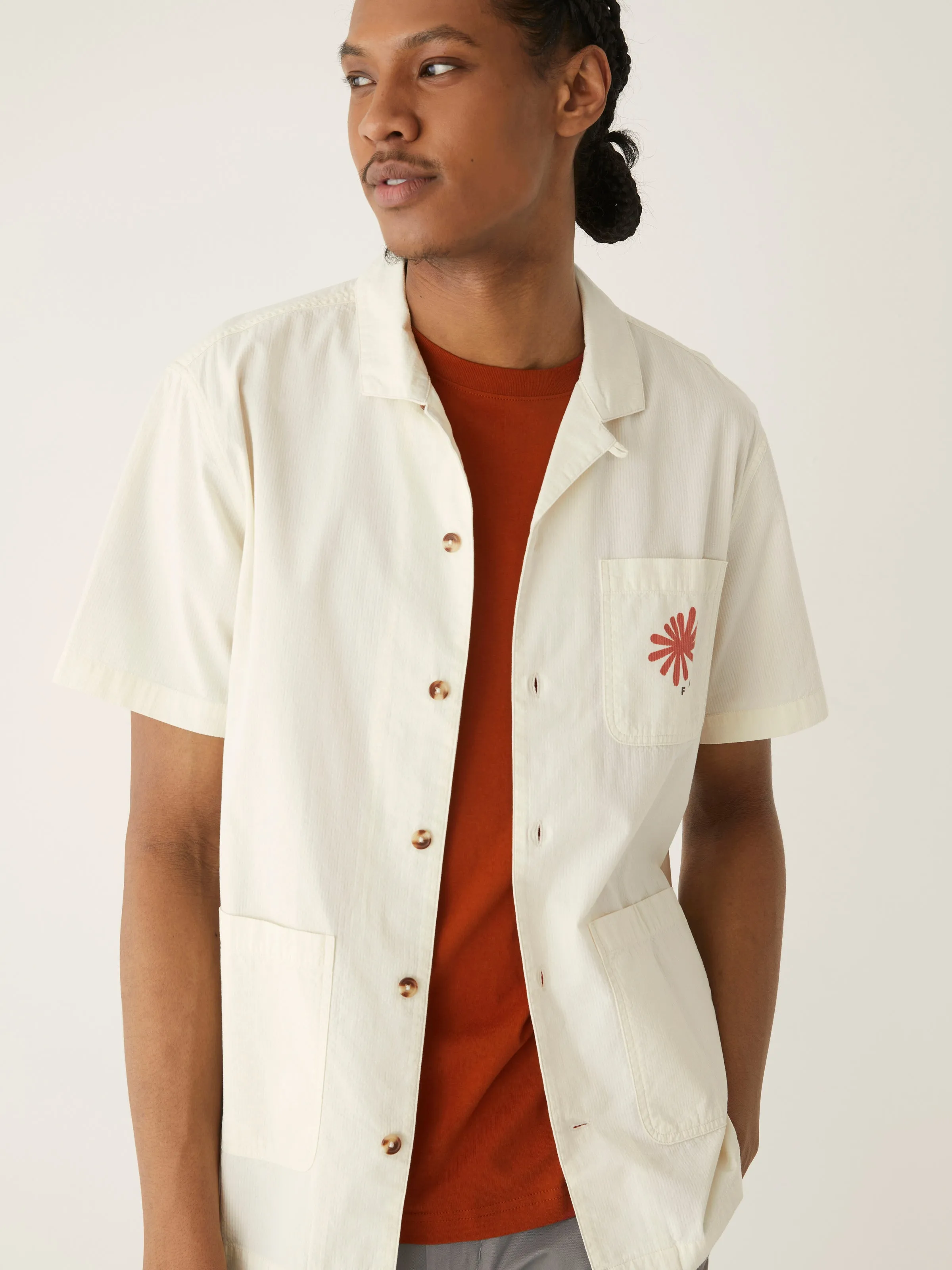 The Seersucker Summer Overshirt in White