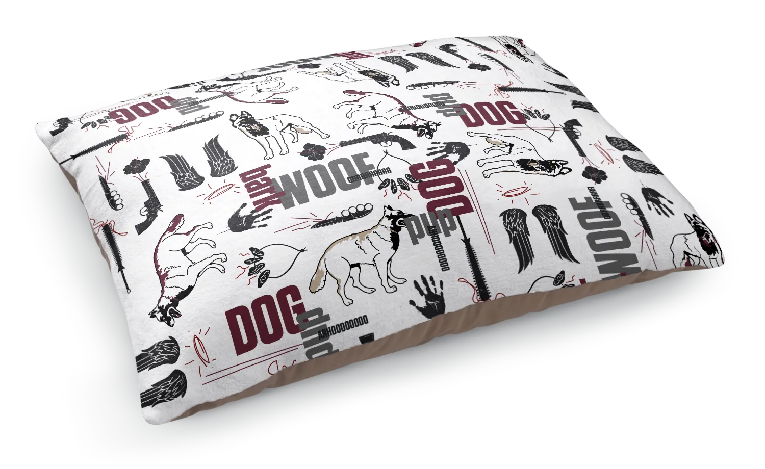 The Walking Dead Dog Pattern Pet Bed