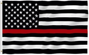 Thin Red Line USA Polyester Flag