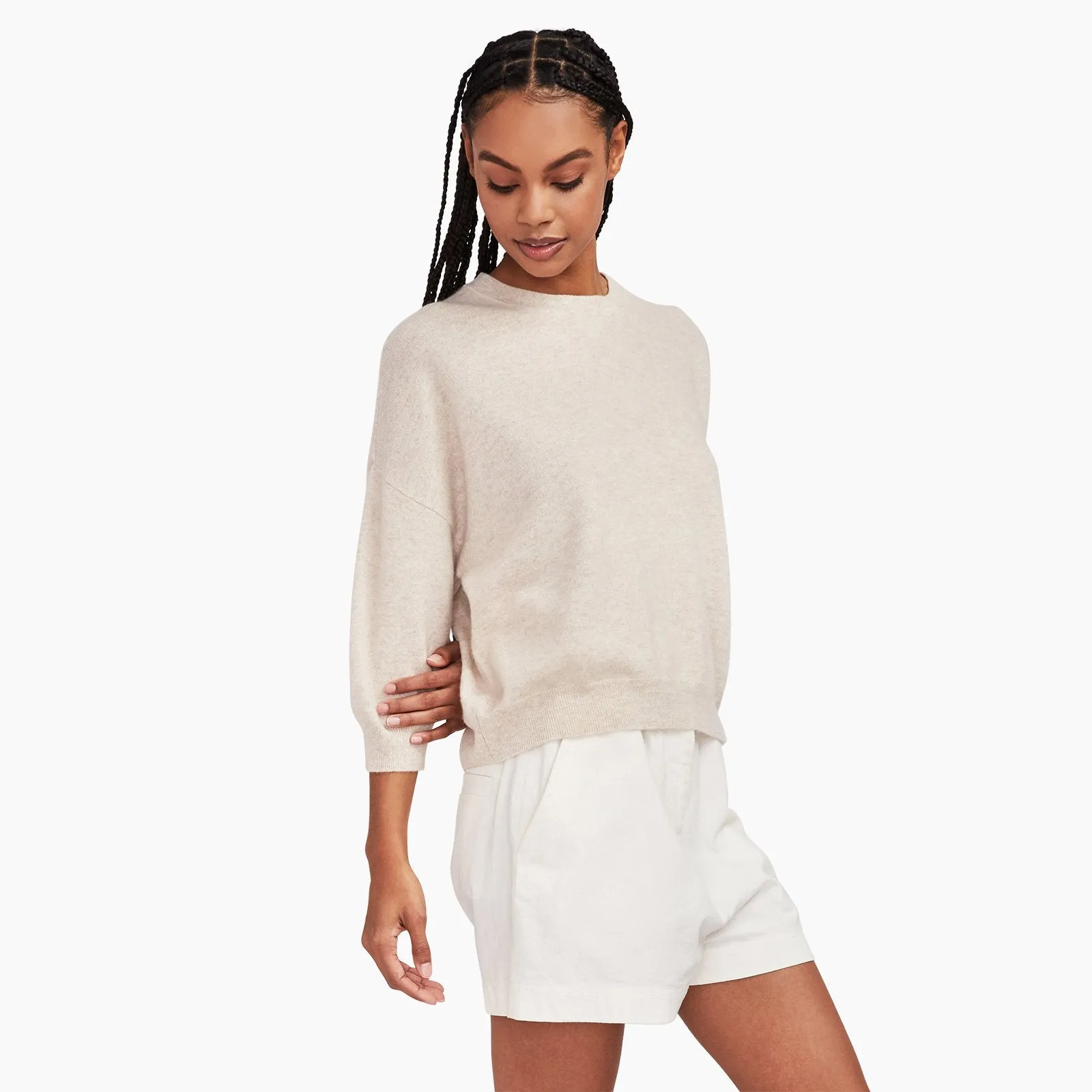 Three-Quarter Sleeve Sweatshirt