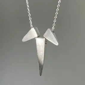 Triple Spike Necklace in Sterling Silver