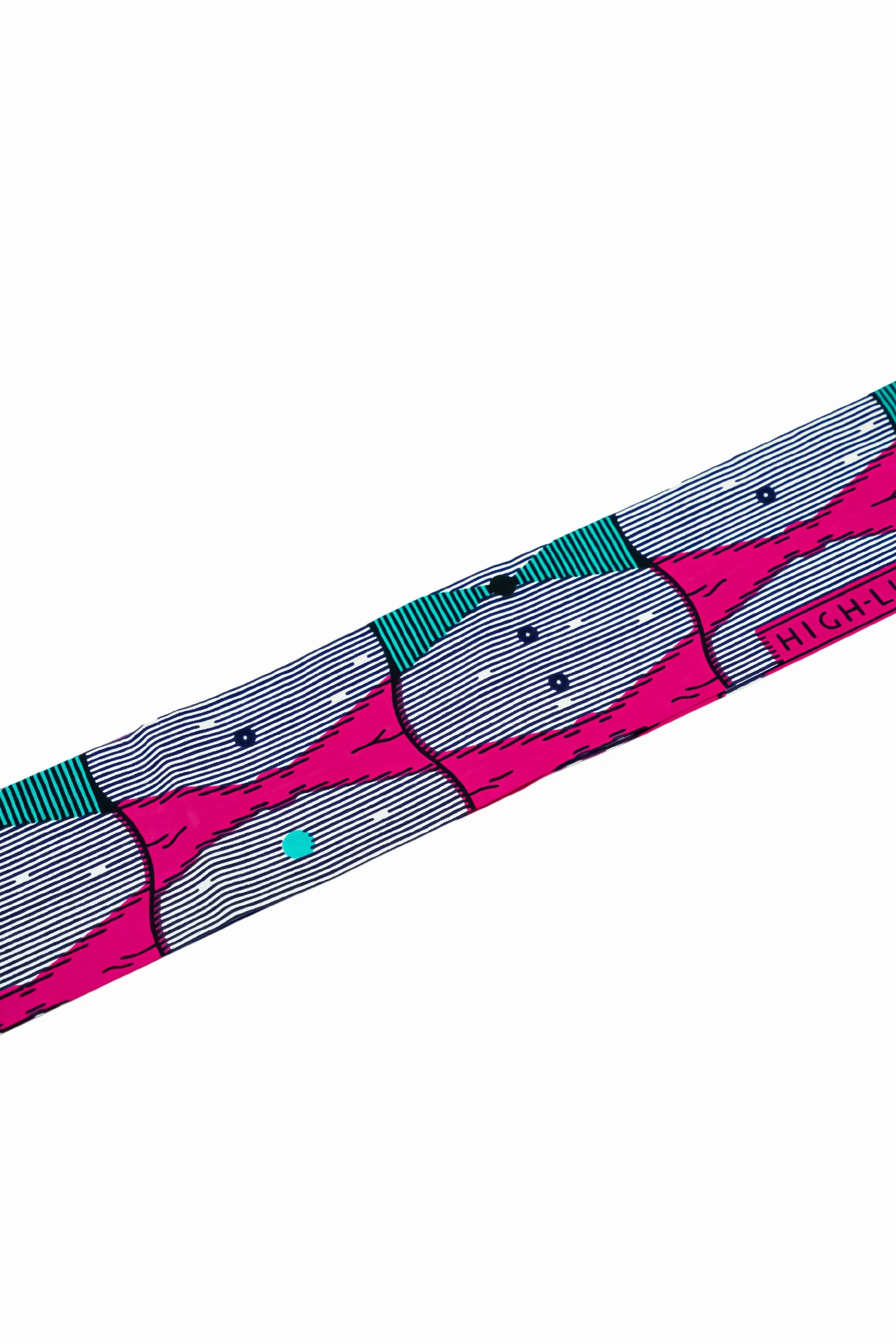 Turquoise / Pink Tie-Up Headband