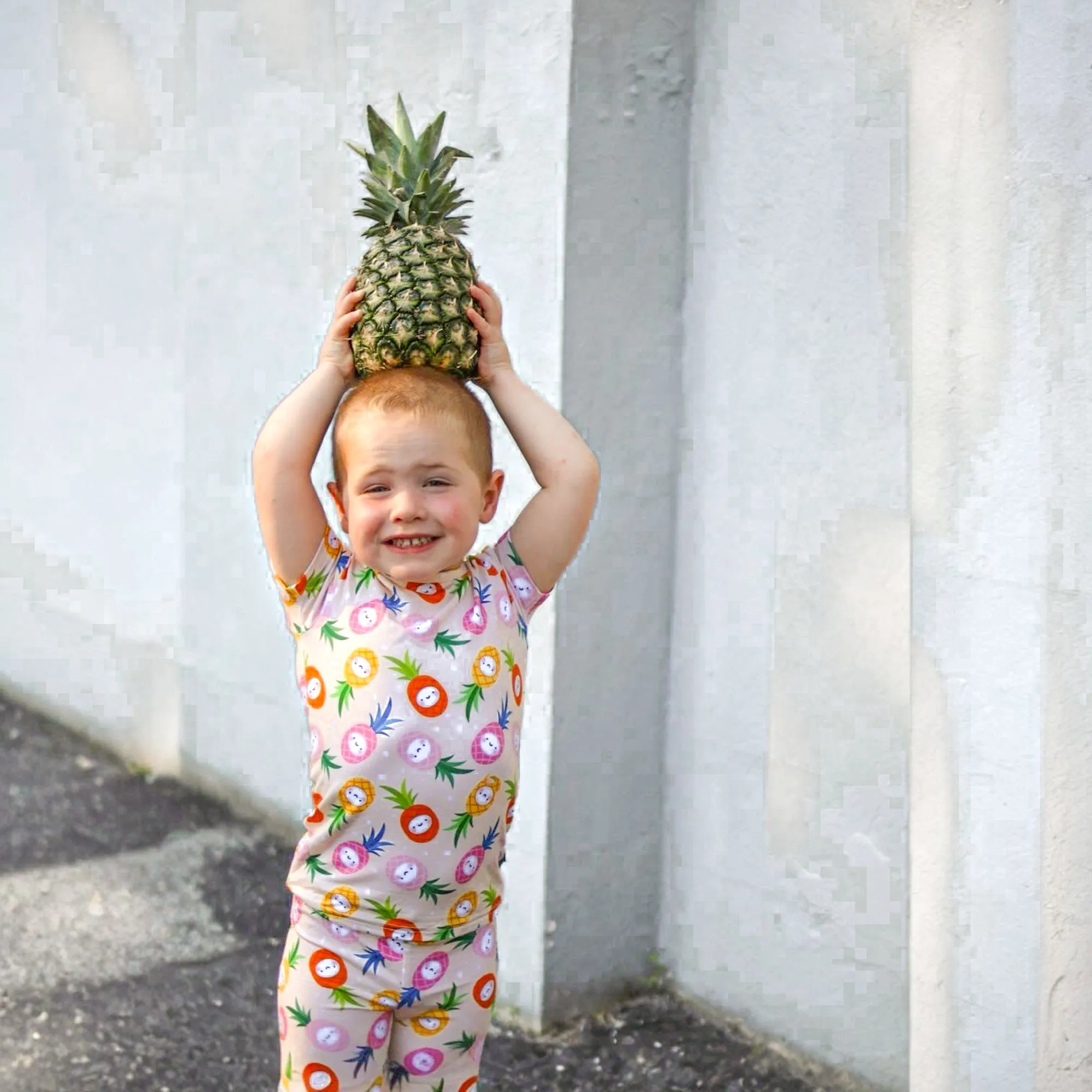 TWO PIECE SHORTIE SET- Kawaii Pineapple