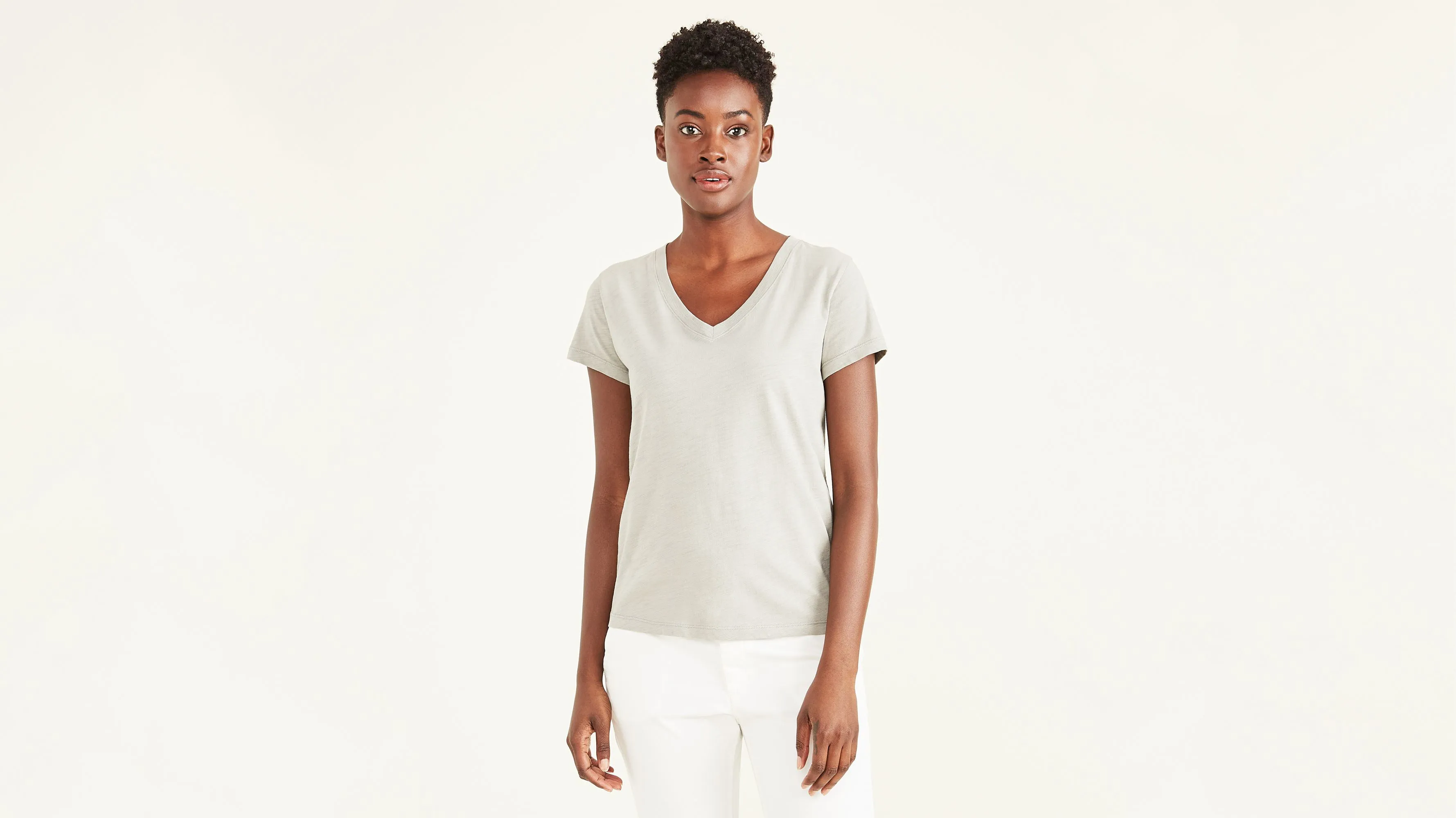 V-Neck Tee Shirt, Slim Fit