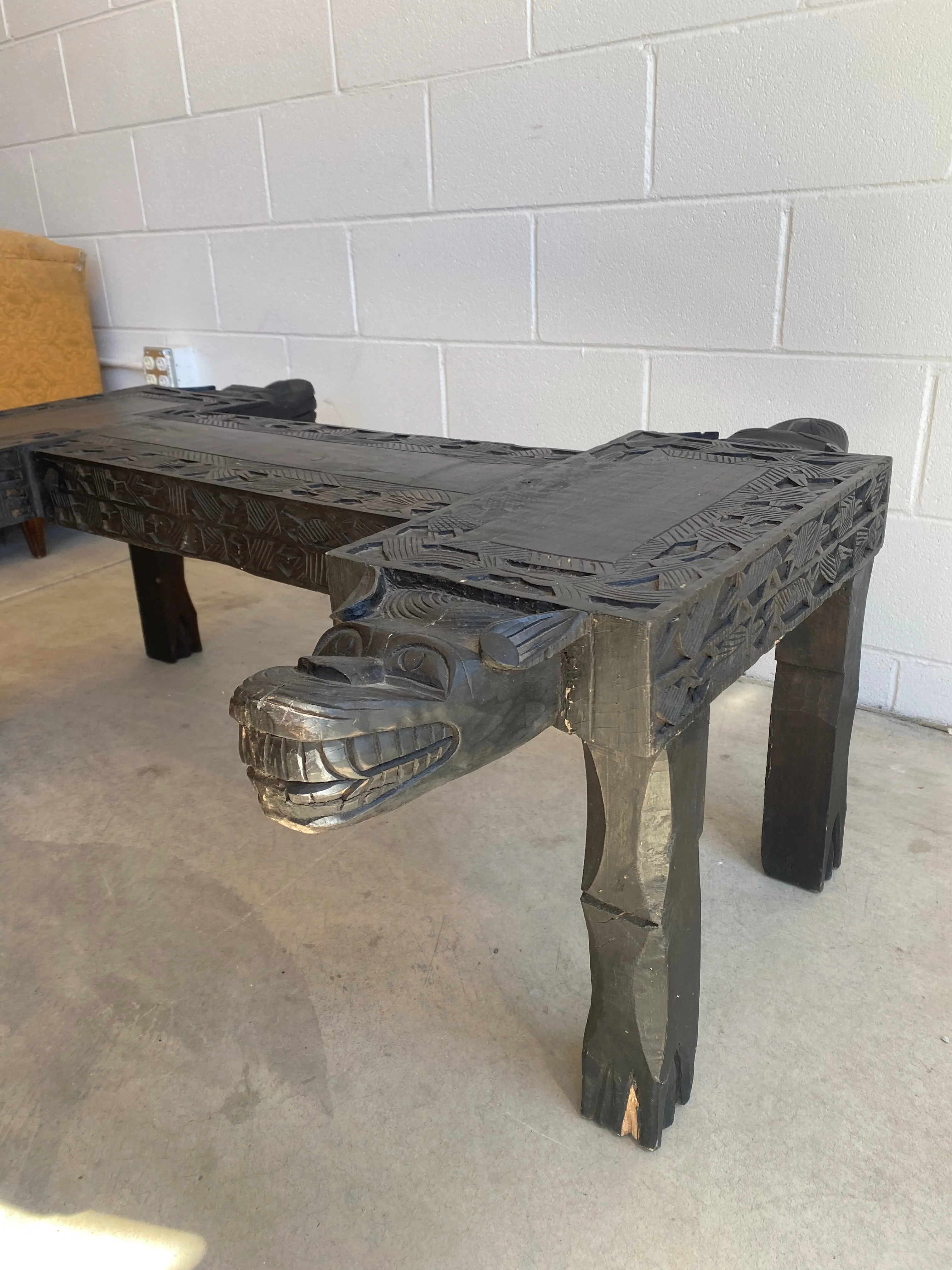 Vintage Indonesian Carved Table