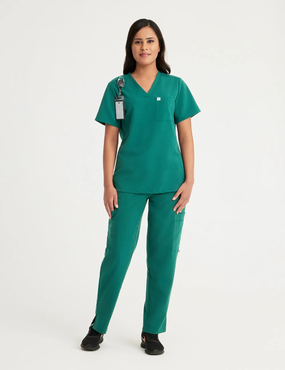 Womens 2-Pocket V-Neck Scrub Top