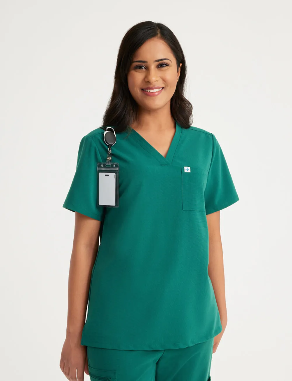 Womens 2-Pocket V-Neck Scrub Top