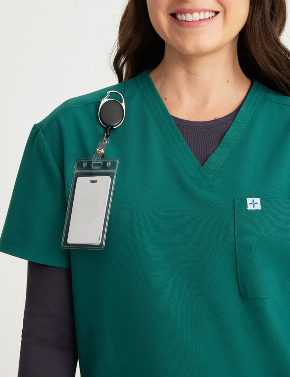 Womens 2-Pocket V-Neck Scrub Top