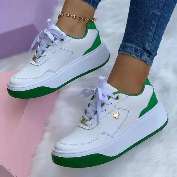 Women's Casual Colorblock Platform Sneakers 97723804C