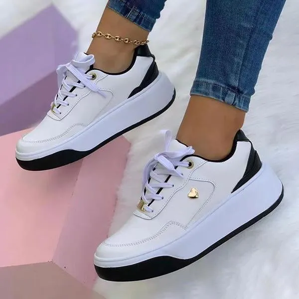 Women's Casual Colorblock Platform Sneakers 97723804C