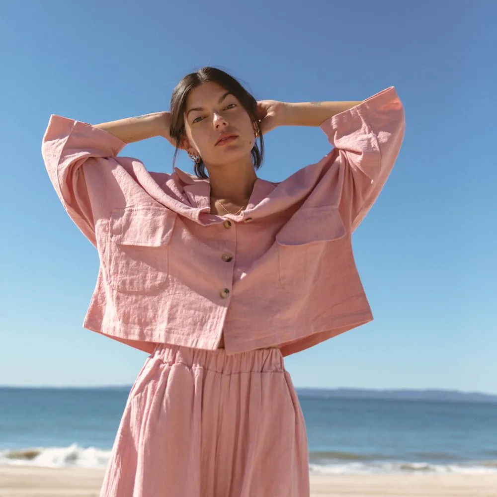 Womens Lounge Shirt - Dusty Pink