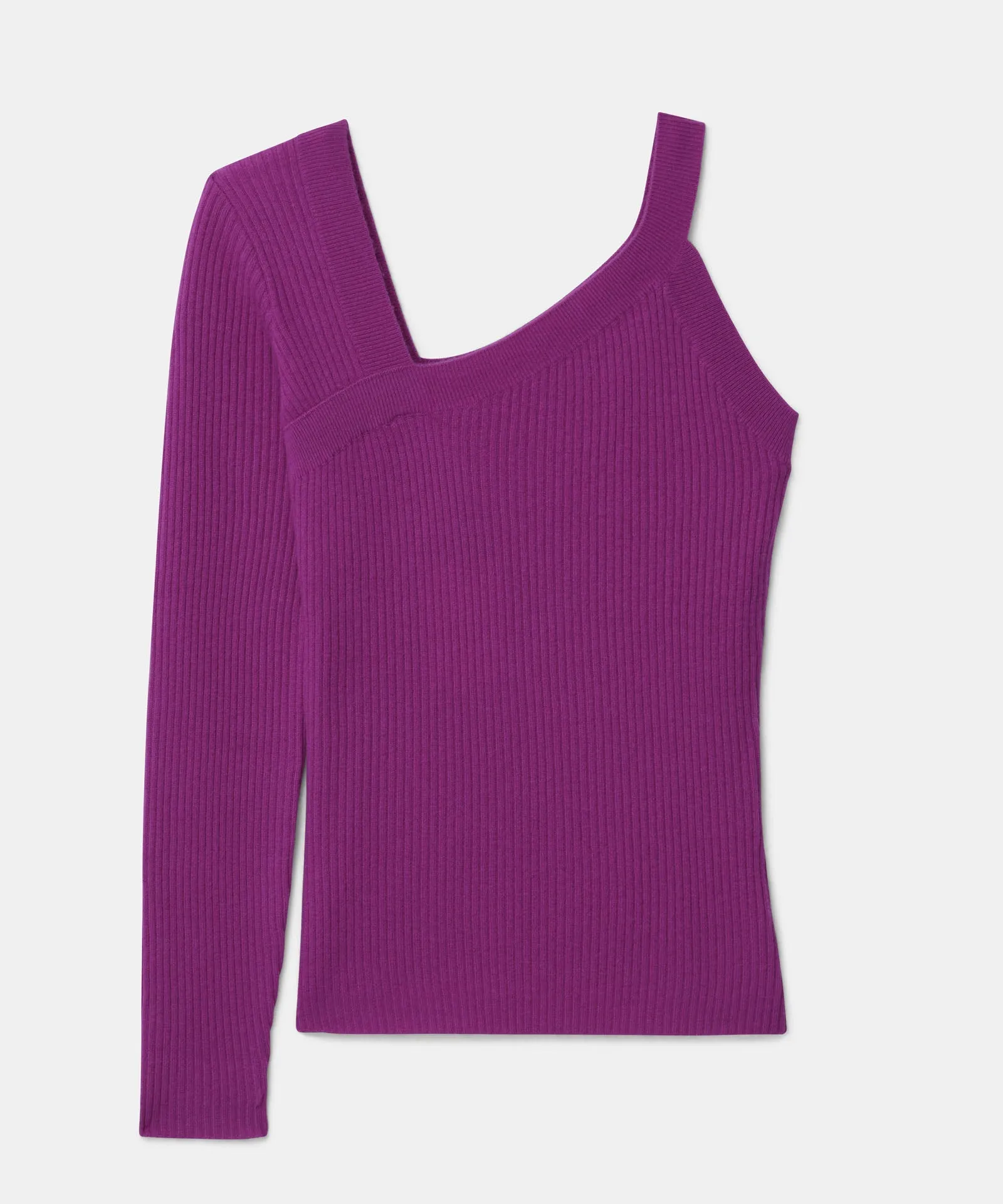 Wool Cashmere Asymmetrical Top