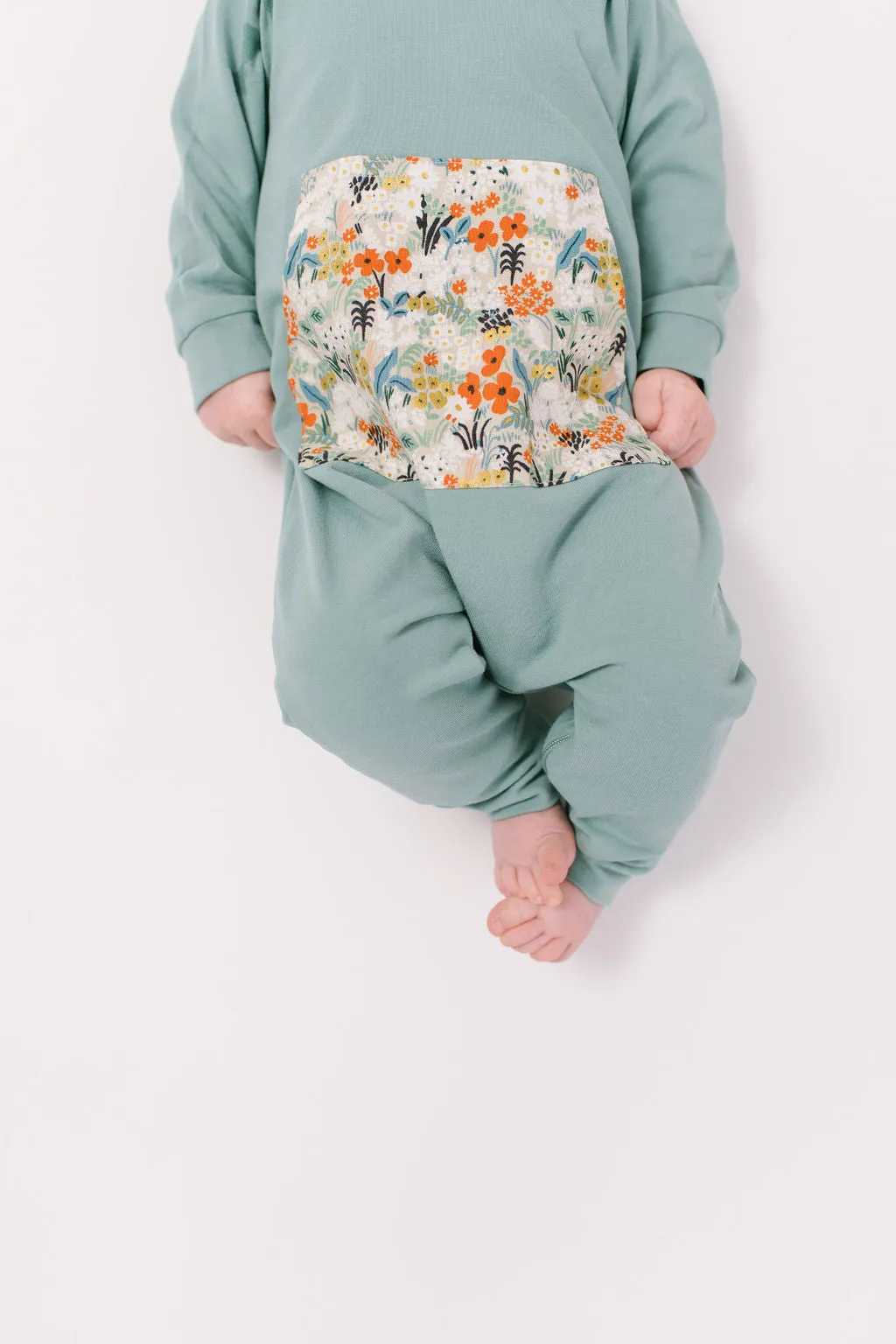 Zipper Romper in Pond Meadow